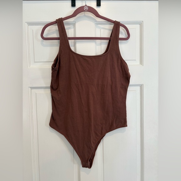 Hollister Tops - Hollister Chocolate Brown Tank Top Bodysuit with Square Neckline